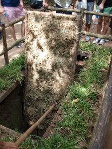 A deadly trap for ensnaring sniffer dogs sent to search out ventilation shafts, Cu Chi